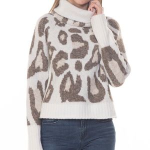 Laura Leopard Cowl Neck Sweater